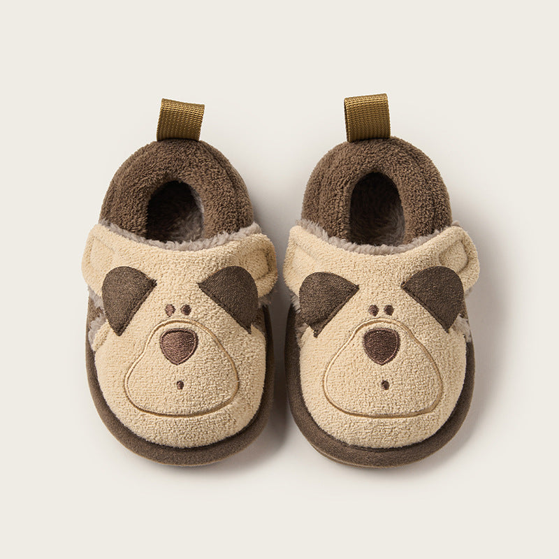 Cheerful Mario Little Cotton Boys Winter Slippers