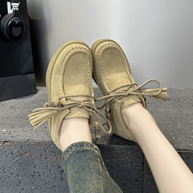 Thick Bottom Kangaroo Autumn Retro Fashion Female Sneakers