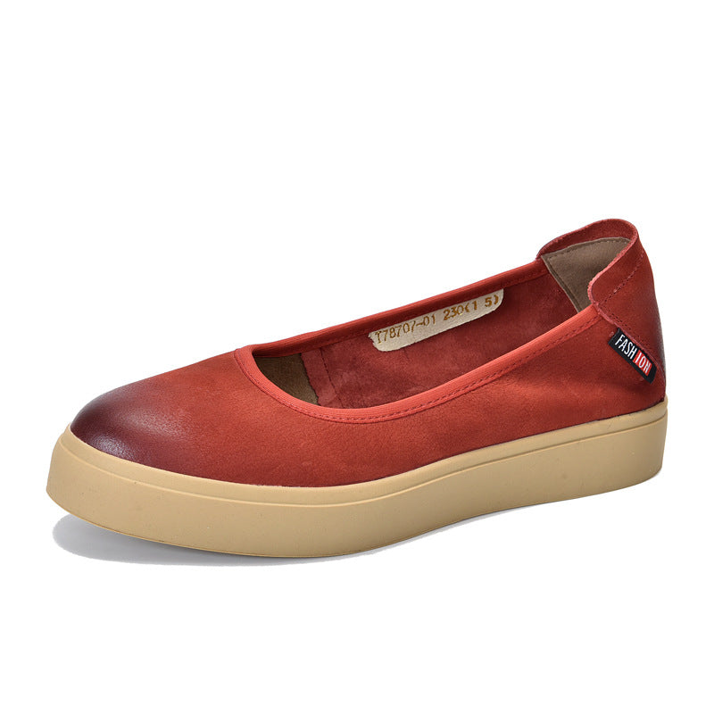 Women's Be Combined First Layer Cowhide Pointed Women's Shoes