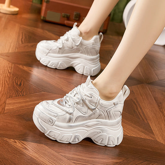 Women's Dad Autumn Versatile Retro Distressed Dirty Trendy Small Sneakers