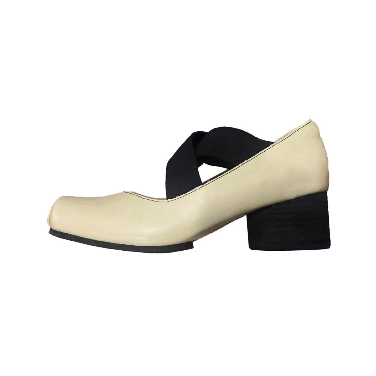 Version Square Head Ballet High Authentic Retro Pig Nose Chunky Women's Casual Shoes