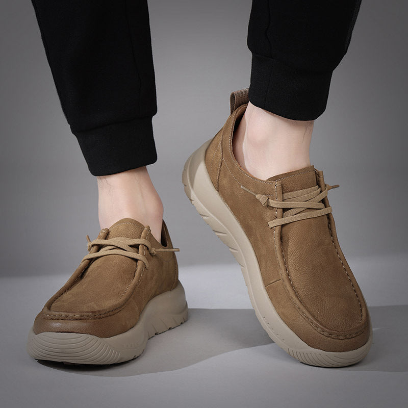 Men's Spring Lightweight Soft Sole Wearable Trendy Top Men's Casual Leather Shoes