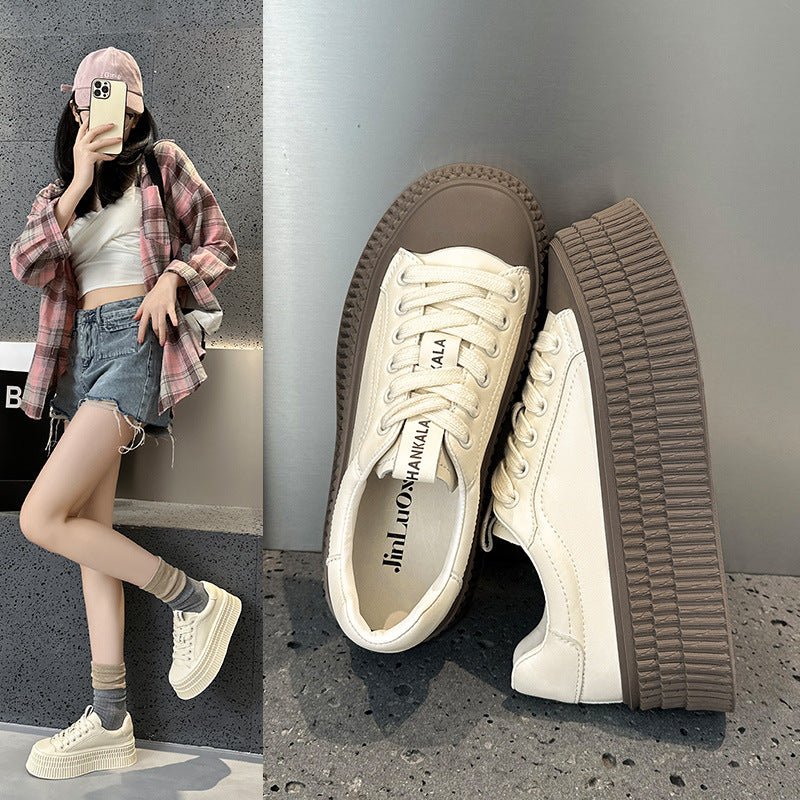 Women's Muffin Biscuit Shape Best-selling White Spring Breathable Women's Casual Shoes