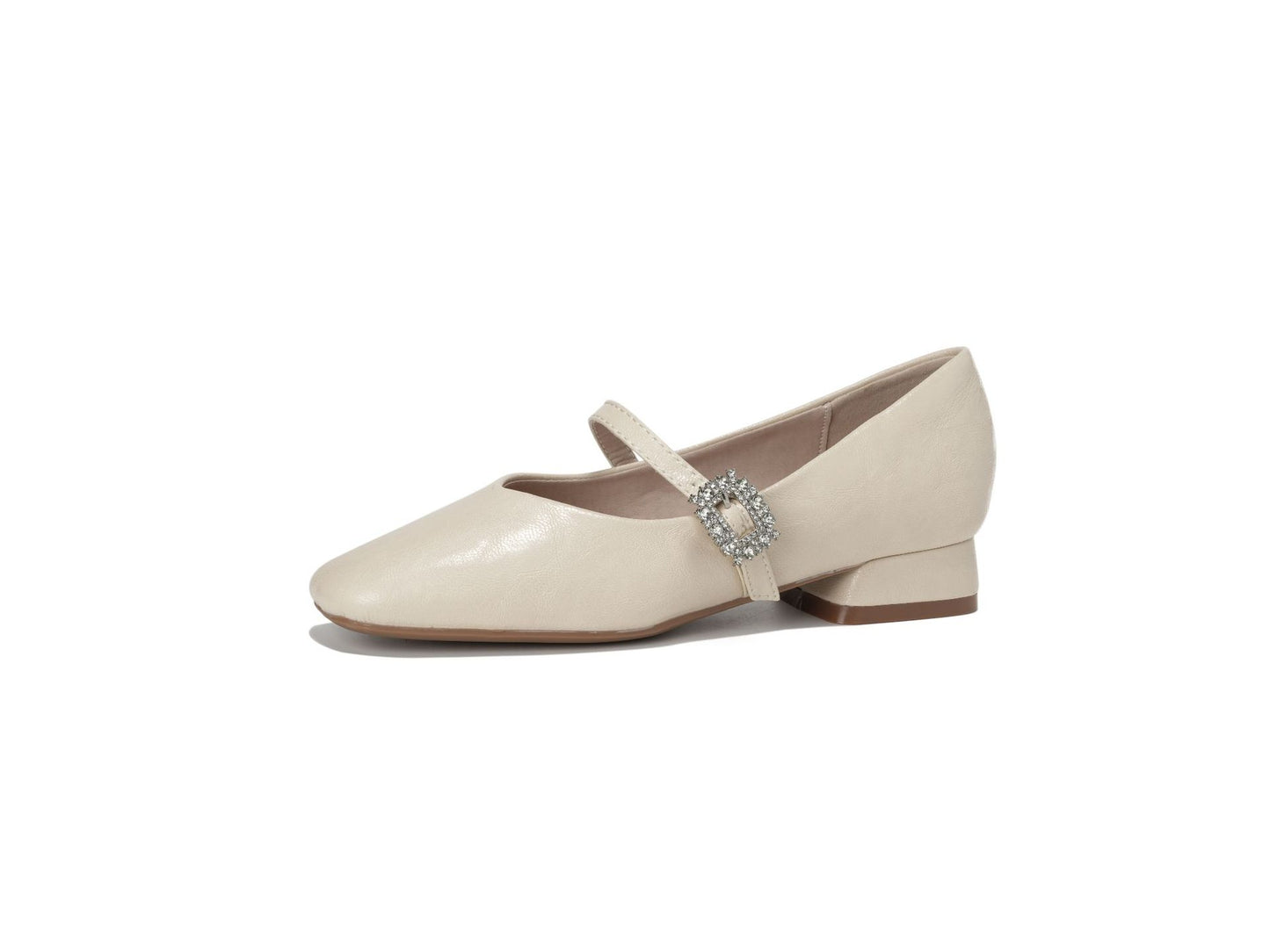 Women's Widened Fat Genuine Elegant Square Toe Style Matching Women's Shoes