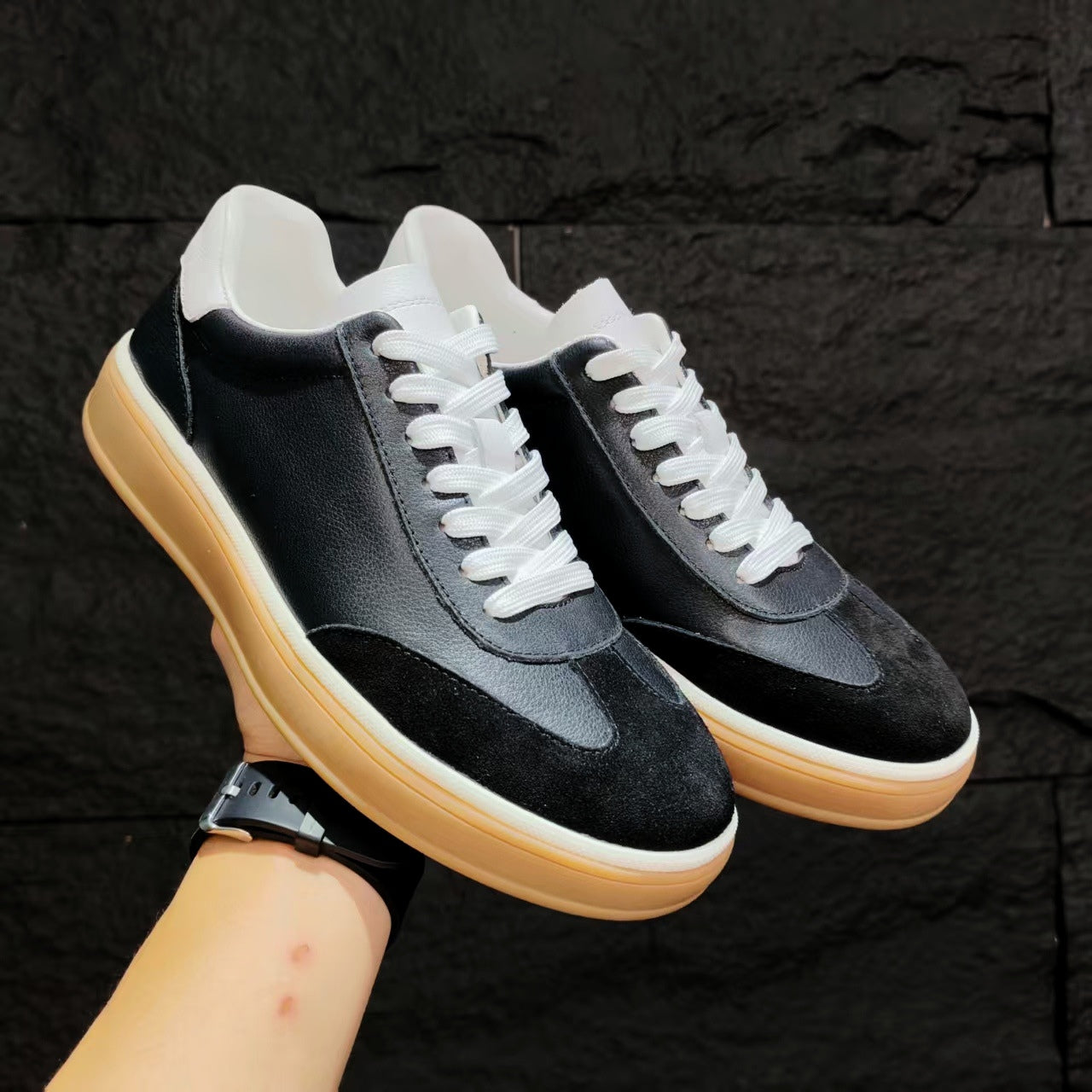 Men's First Layer Cowhide Simplicity Light Cow Suede Genuine Men's Casual Shoes