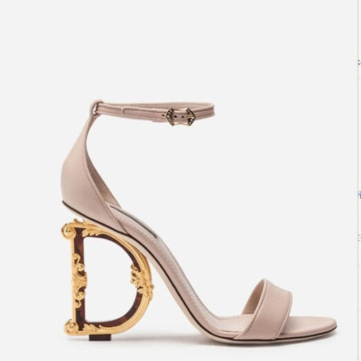 Women's One Strap Fairy Summer Wind Chunky Heels