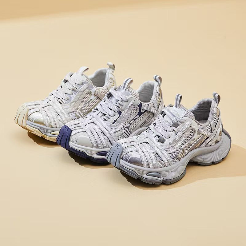 Women's Breathable Mesh Platform Heightened Daddy Autumn Casual Shoes