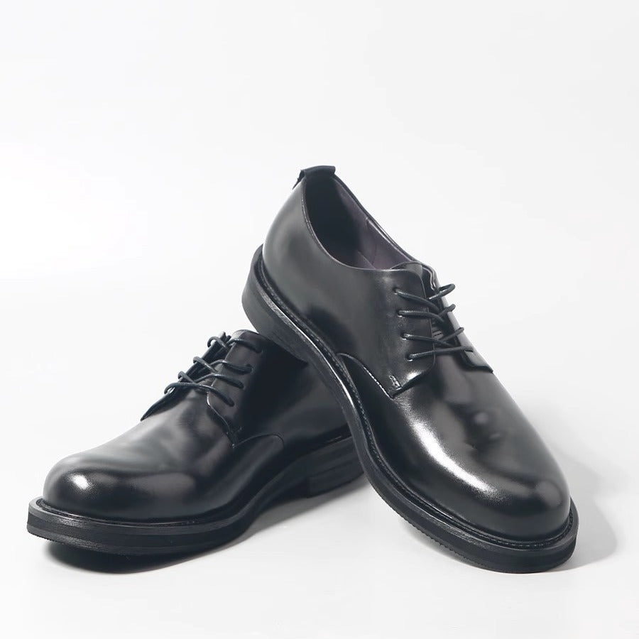 Men's Cowhide Summer Breathable Thick-soled Big Head Men's Casual Leather Shoes