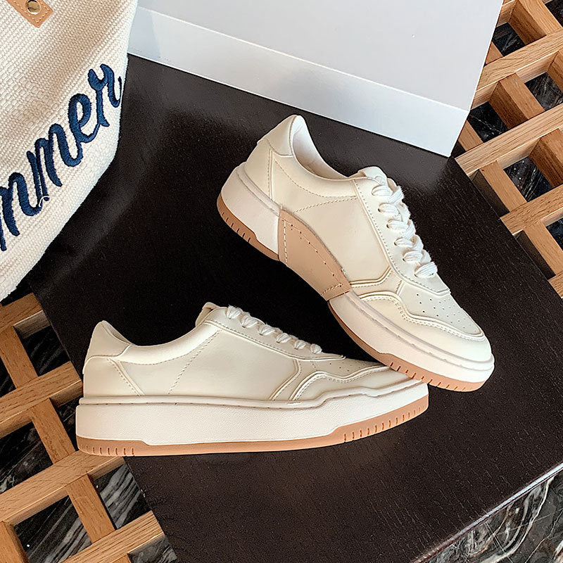 Women's Bottom White Autumn Breathable Lace Up Women's Casual Shoes