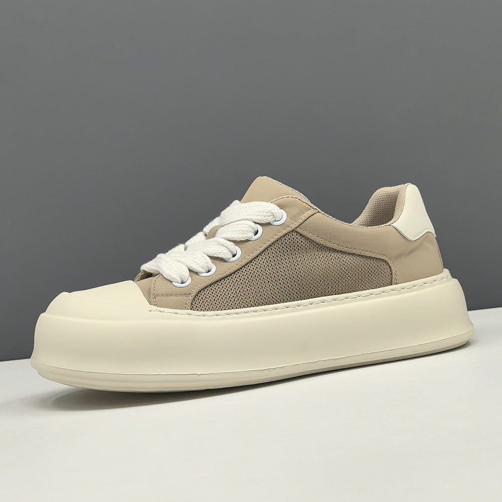 Men's Boys Thick Bottom Breathable Biscuit Shape Fashionable Ice Men's Shoes