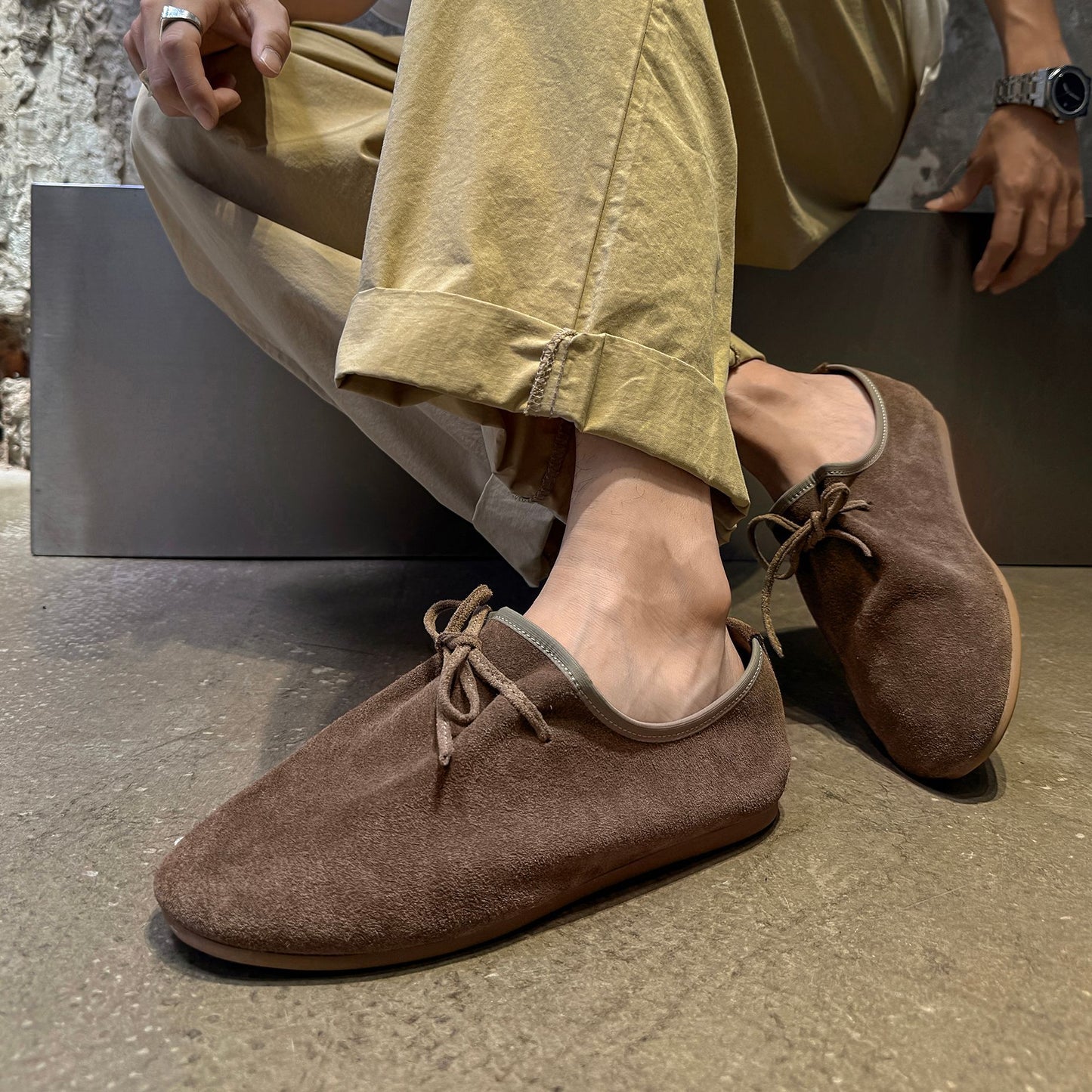 Men's Summer Lazy Soft Bottom Lightweight Outdoor Thin Loafers/doug Shoes
