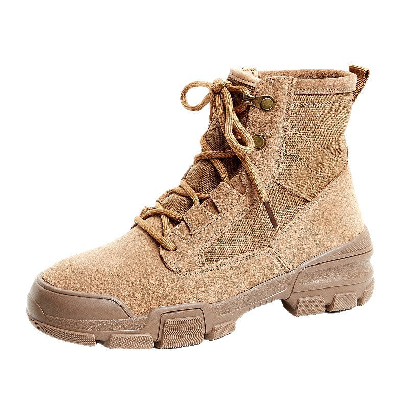 Women's & Men's Martin Autumn Thick-soled Suede Outdoor Climbing Women's Leather Boots