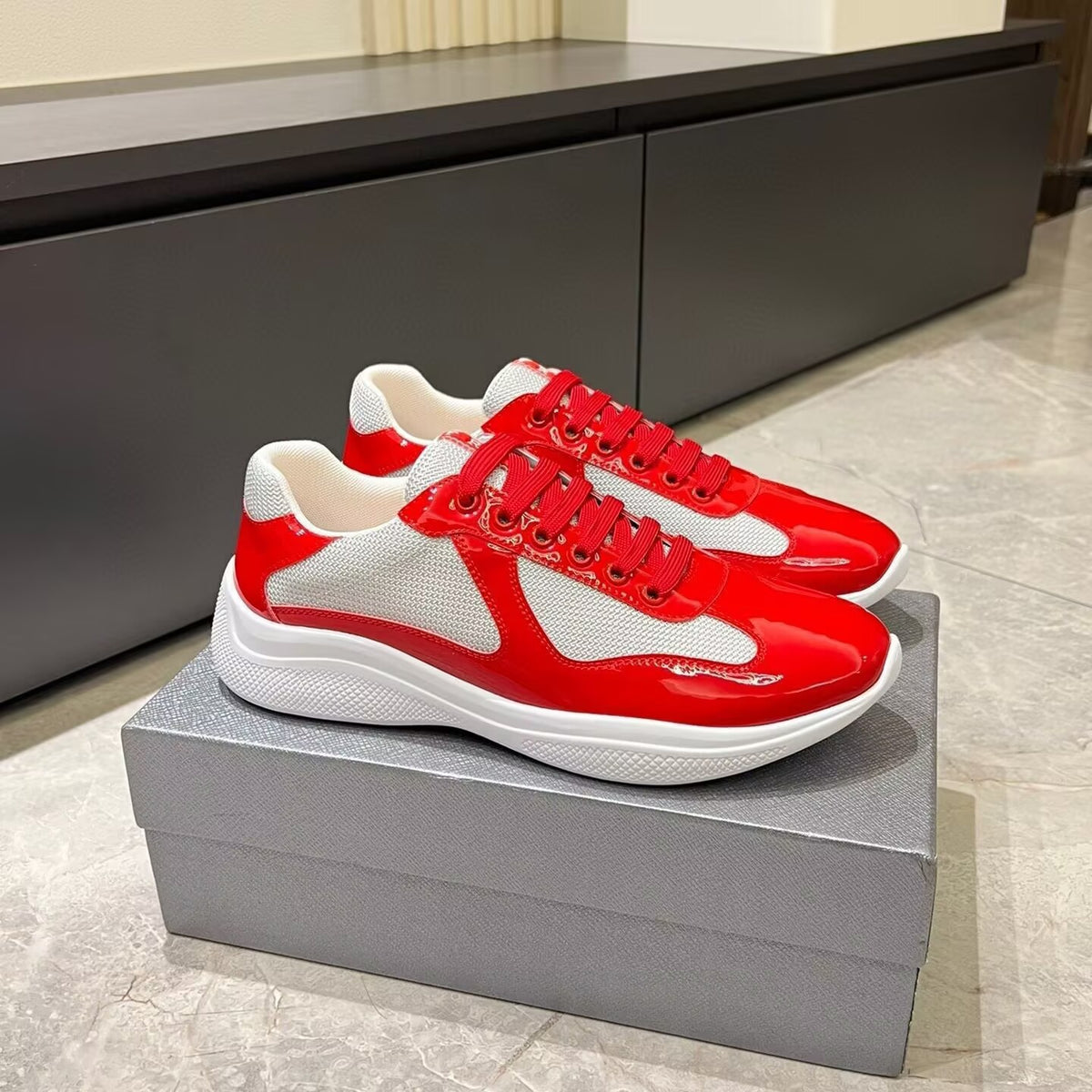 Men's Fashionable High-grade Cowhide Mesh Breathable Board Men's Shoes