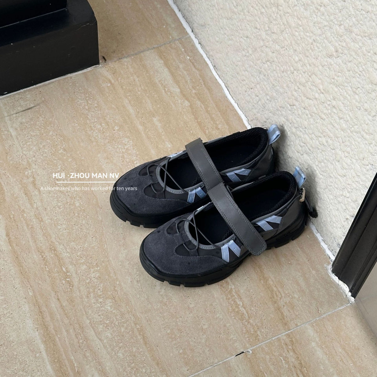 Women's Platform Mary Jane Vintage Low-cut Velcro Women's Casual Shoes