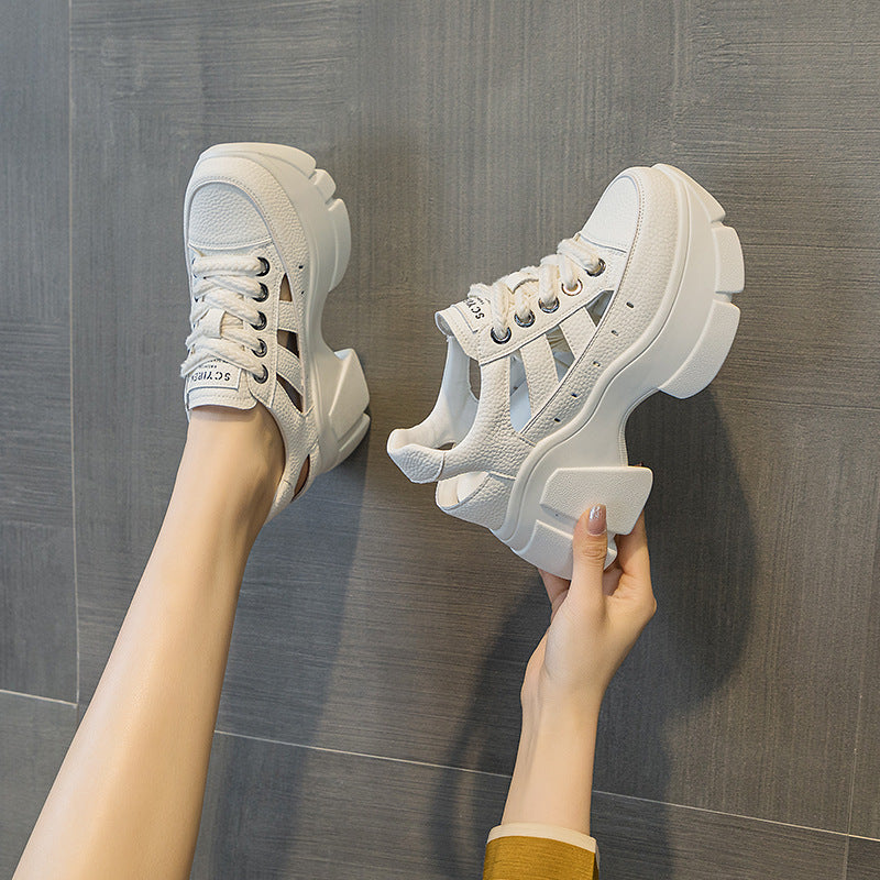 Women's Thick Bottom Summer Wear Hollow Out Dad Women's Casual Shoes