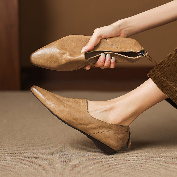 Women's Style Solid Color Wild Pumps Genuine Simple Women's Fashion Shoes