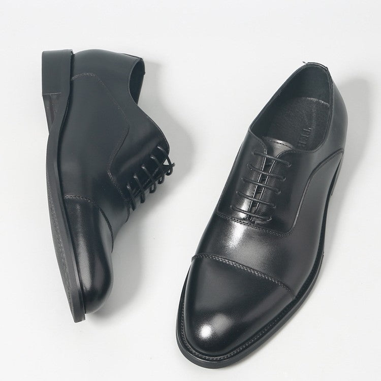 Men's British Elegant Formal Genuine Winter Oxford Groom Men's Business Leather Shoes