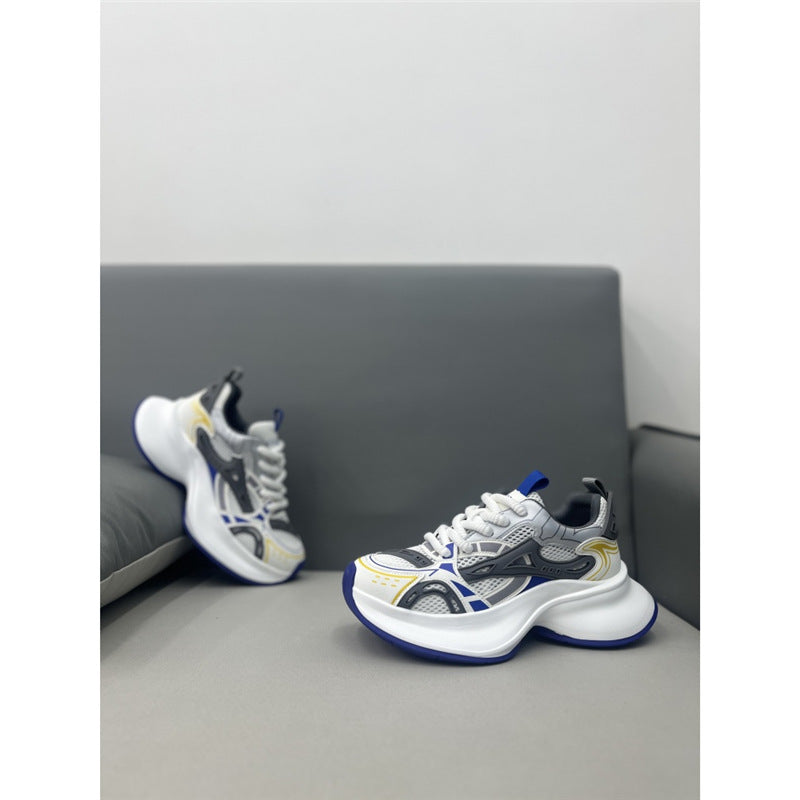 Men's Fashion Trendy Wild Mesh Breathable Comfortable Platform Men's Business Leather Shoes