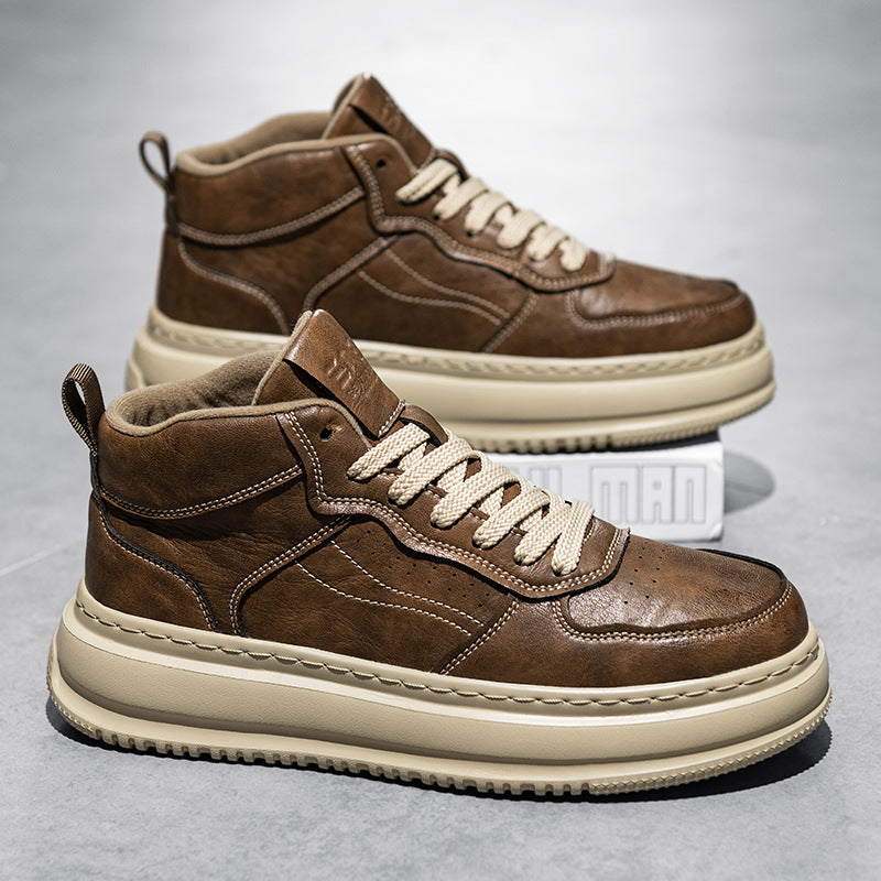 Men's Autumn Plus Size Retro Easy Matching Widened Fattened Sneakers