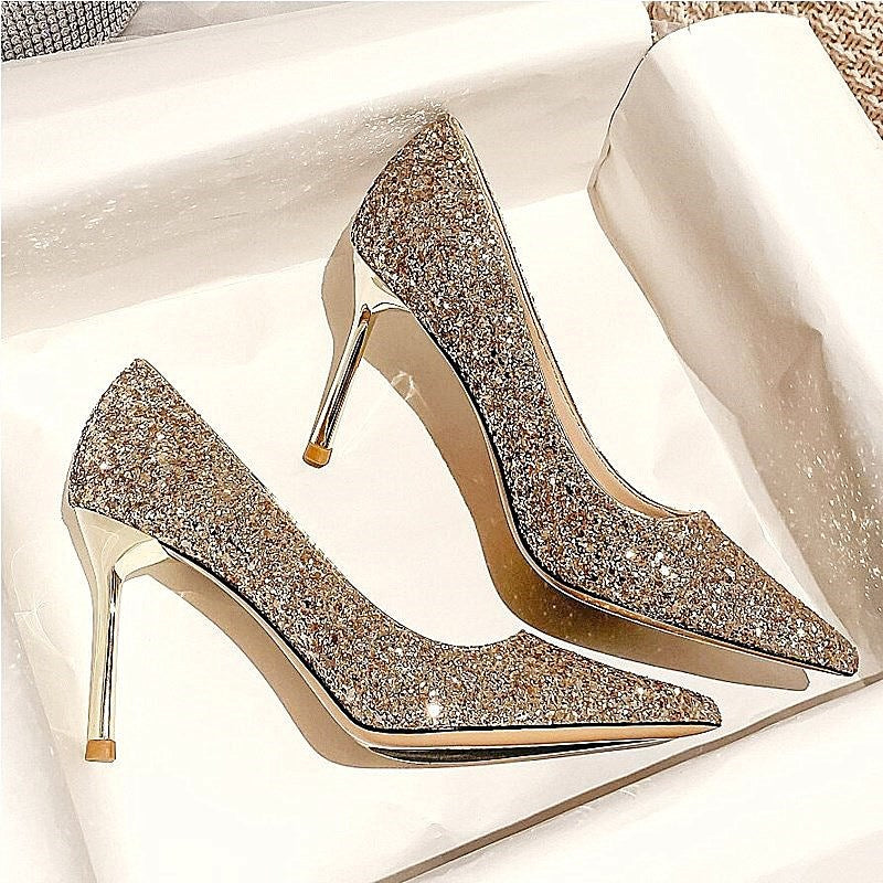 Women's Wedding Bride Sier Pink Main Dress Women's Fashion Shoes