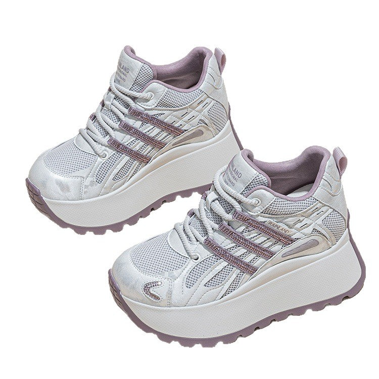 Women's Small Thick-soled Heightened Daddy Lightweight Soft Sole Spring Casual Shoes