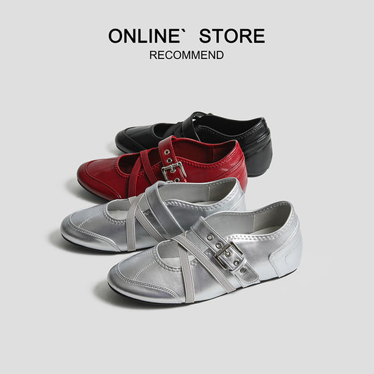 Invisible Height Increasing Insole Ballet Vintage Low-cut Pumps French Women's Casual Shoes