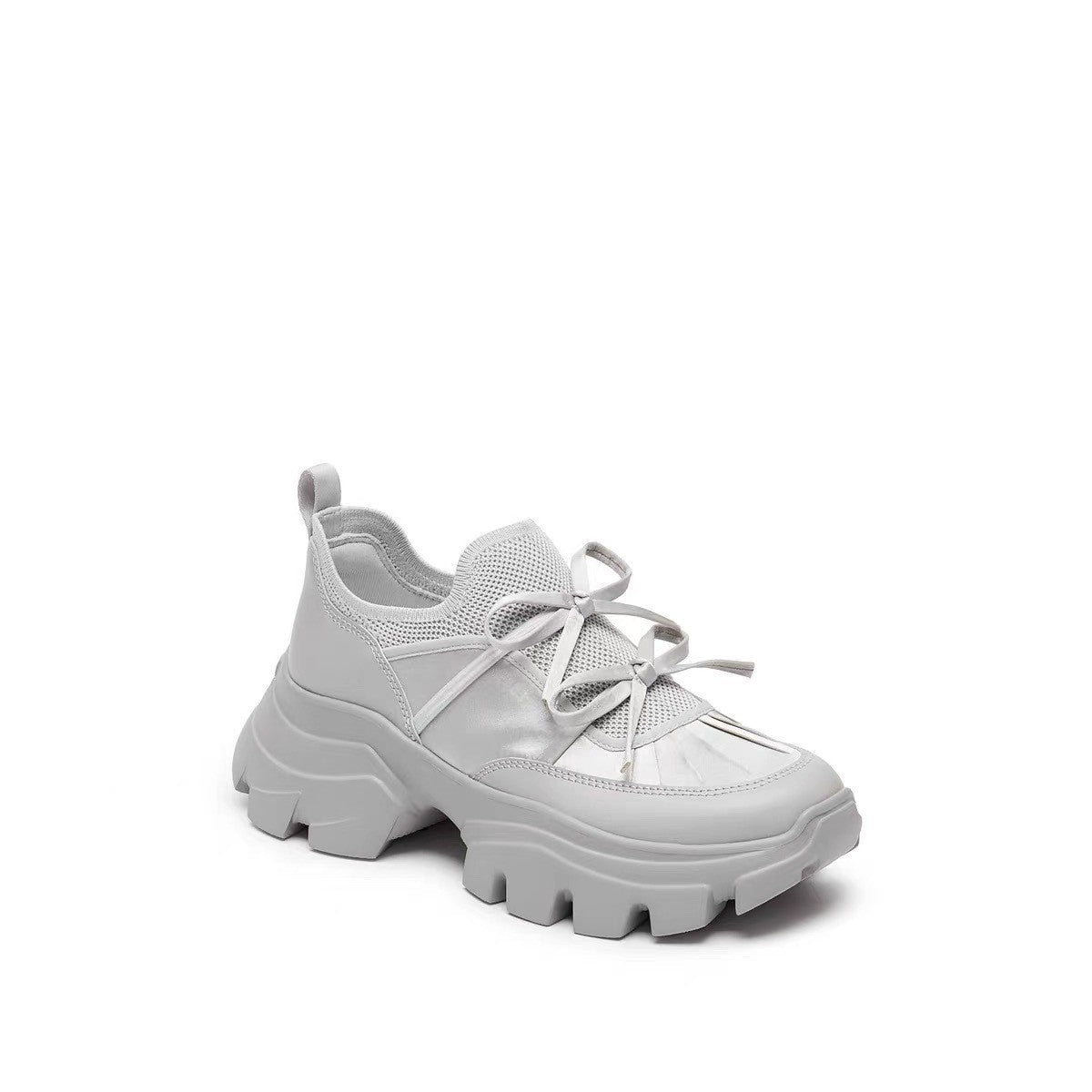 Women's Thick Bottom Mary Jane Bow Design Women's Casual Shoes