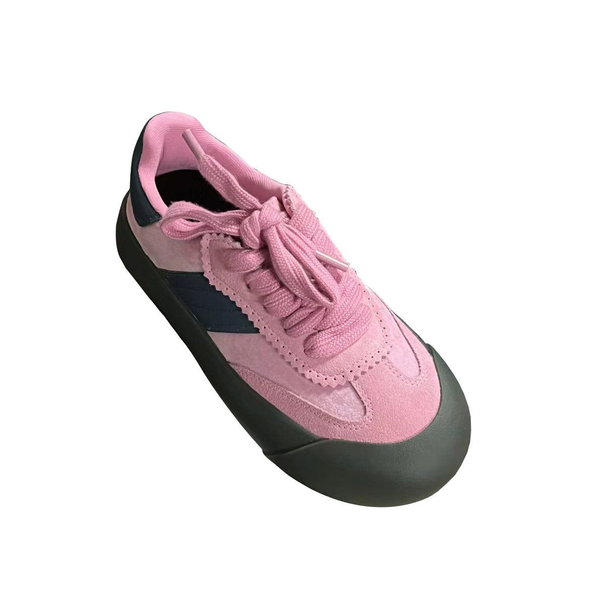 Rose Salt Puffy Preppy Style German Training Outer Wear Retro Women's Casual Shoes