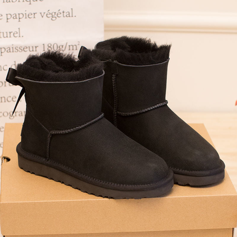 Women's Sheep Fur Integrated Veet Thickened Warm Breathable Women's Snow Boots