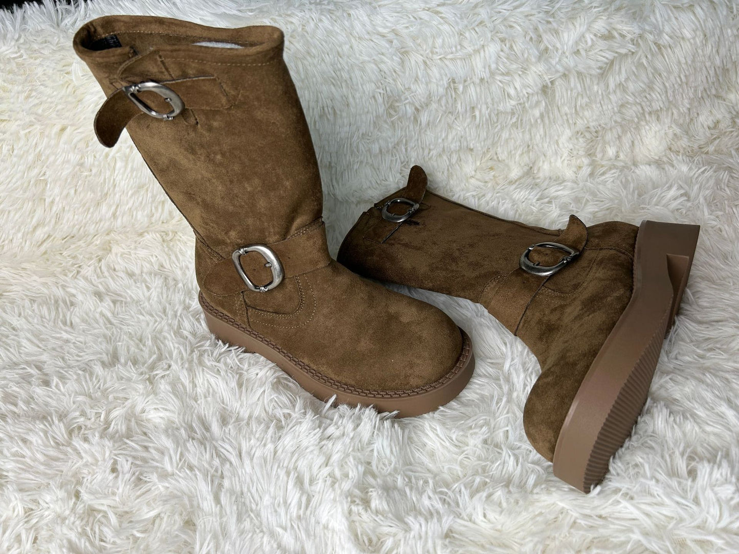 Women's Li Round Head Middle Short Breathable Boots