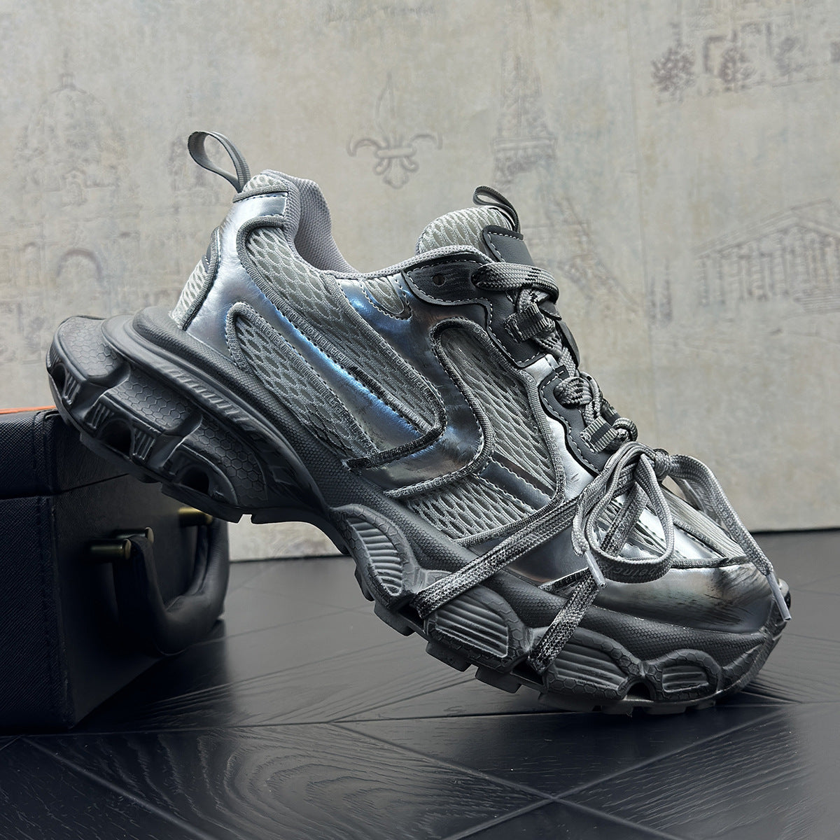 Men's High-grade Dad Breathable Mesh Fashion Handsome Men's Sports Shoes