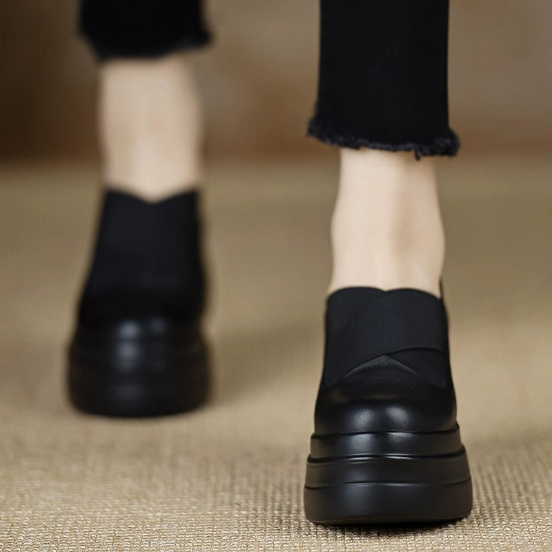 Women's Comfortable Platform Wedge Skinny High Pumps Loafers
