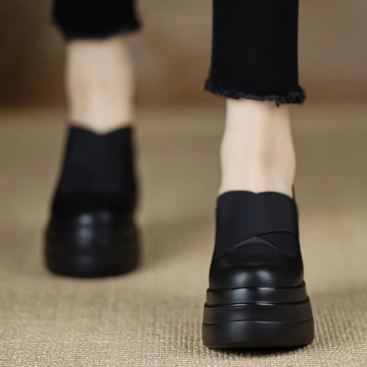 Women's Comfortable Platform Wedge Skinny High Pumps Loafers
