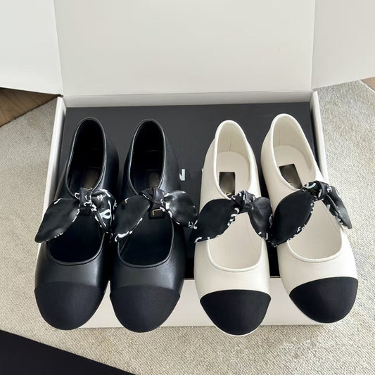 Women's Version Classic Style Spring Flat French Color Matching Mary Jane Women's Shoes