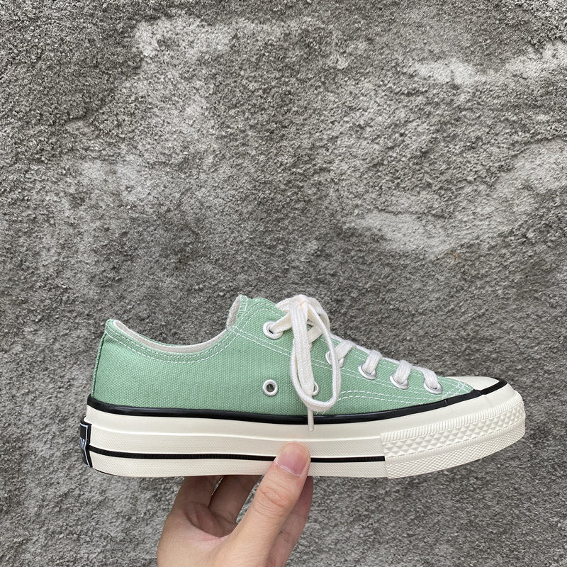 Women's & Men's White Black Low Upper Platform Hight Increasing Board Canvas Shoes