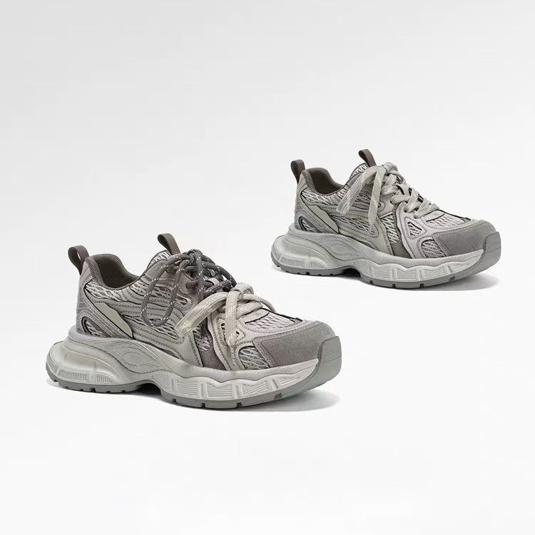 Women's Fashion Retro Distressed Platform Dad Spring Height Women's Casual Shoes