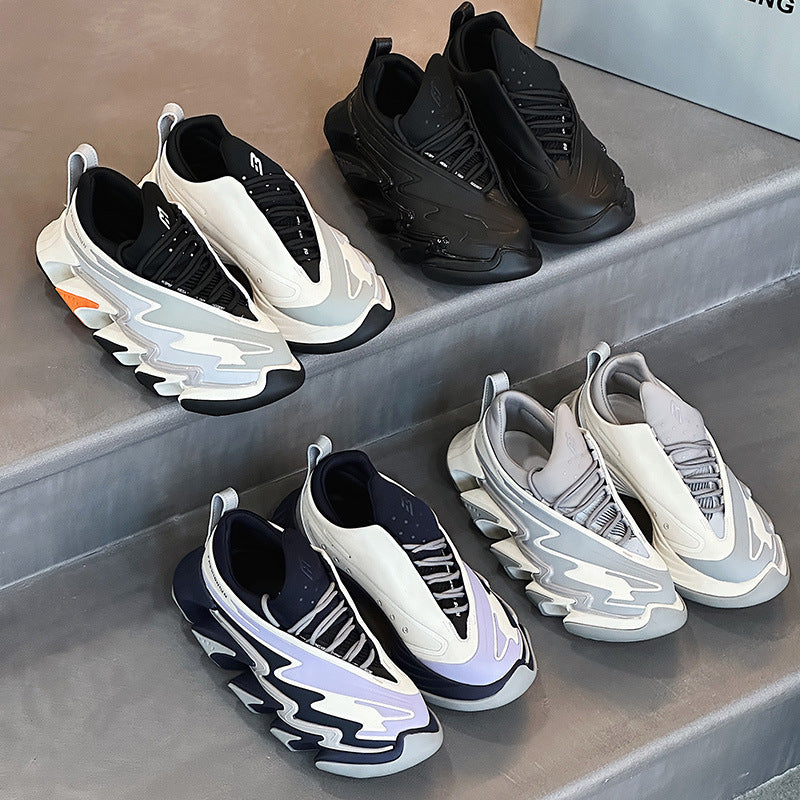 Women's & Men's Running Fashionable Design Thick Sole Increased Contrast Sneakers