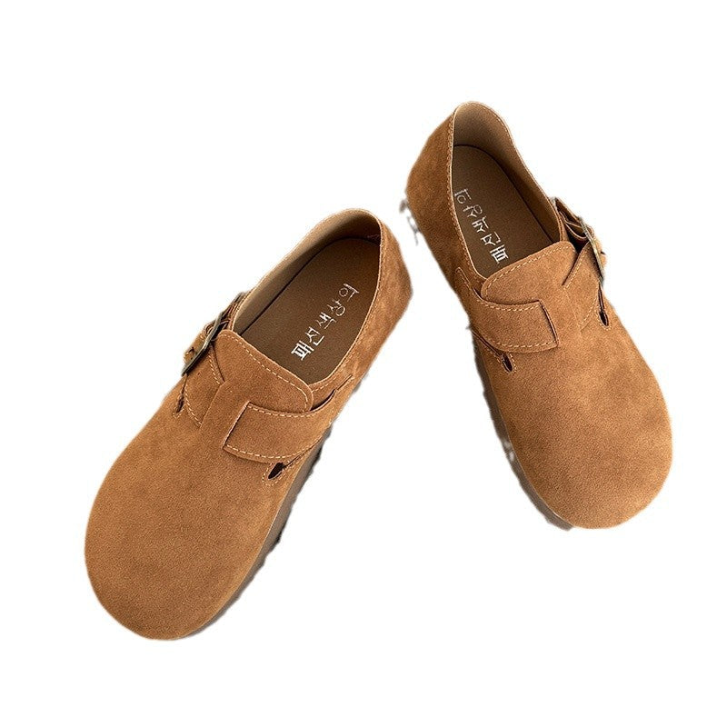 Women's Cowhide High Rubber Sole Retro Autumn Women's Shoes