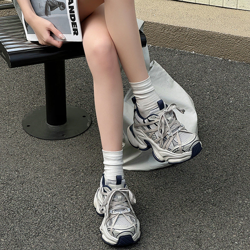 Women's Dad Thick-soled Breathable Mesh Height Increasing Sneakers