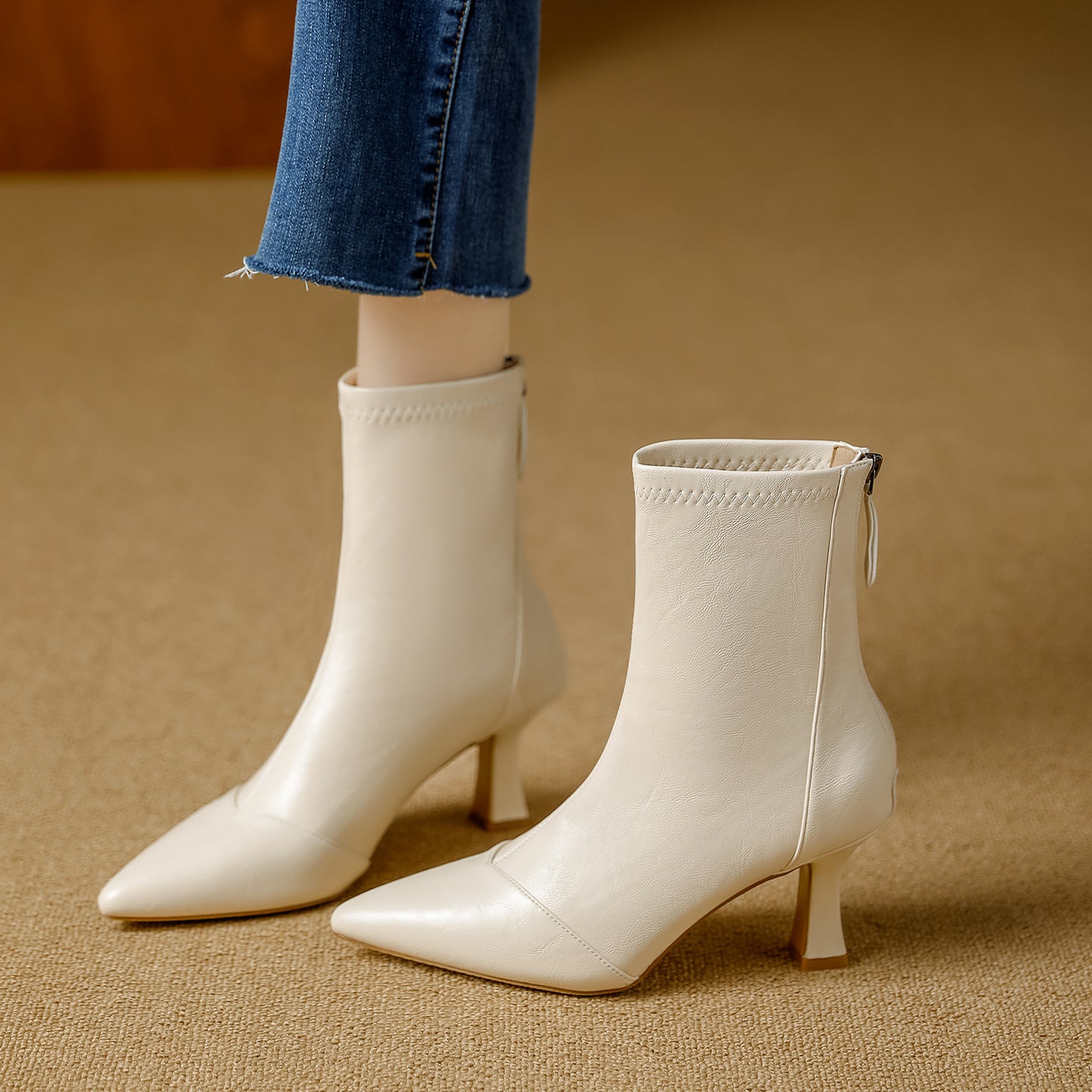 Women's Toe Stiletto Ankle For Special Interest Light Luxury Simple Back Heels