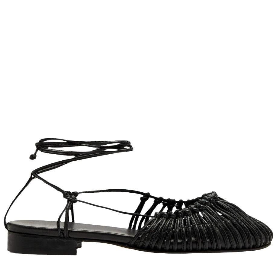 Niche Hand-woven Vintage Genuine Twine Grip Flat Sandals