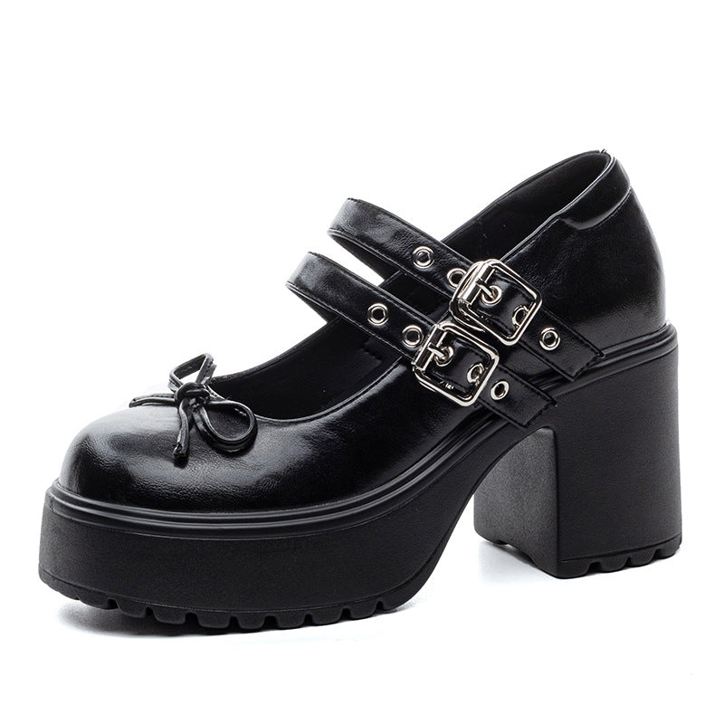 Mary Jane Thick Bottom Small High Heels
