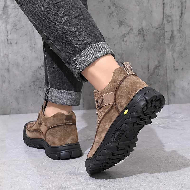 Men's Outdoor Fur Integrated Dad Cotton Thick-soled Snow Boots