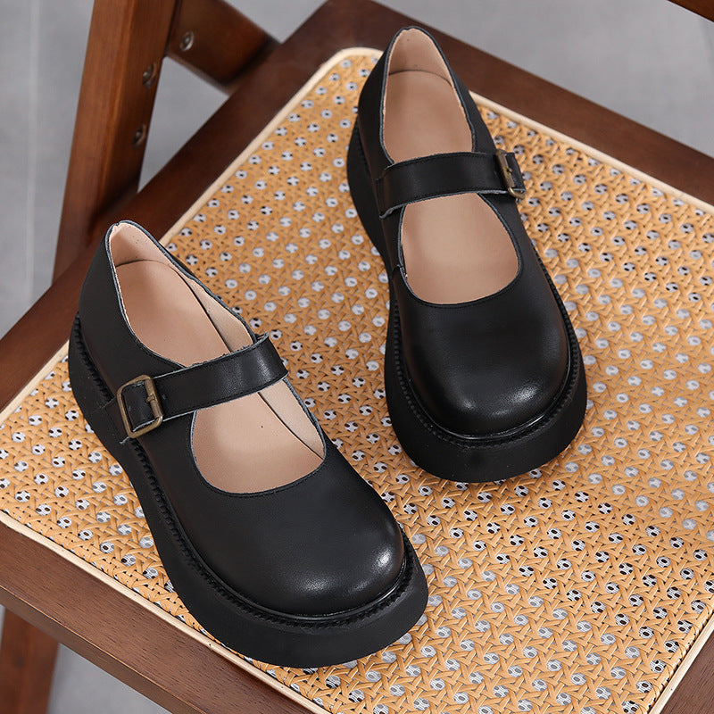 Jane Female Art Versatile Small Increased Retro Casual Shoes