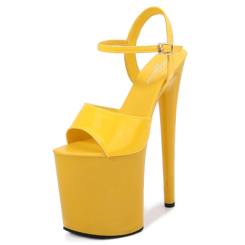 Women's Patent Special Stiletto Sexy Platform Super High Heeled Sandals