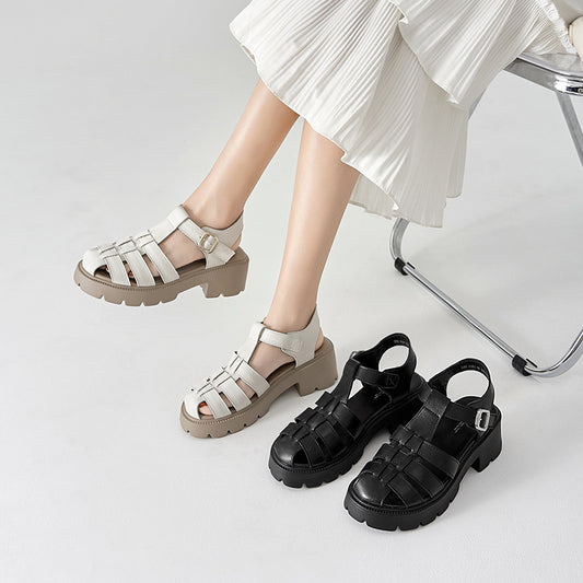 Pumps Korean Version For Commuter Peep Toe Sandals