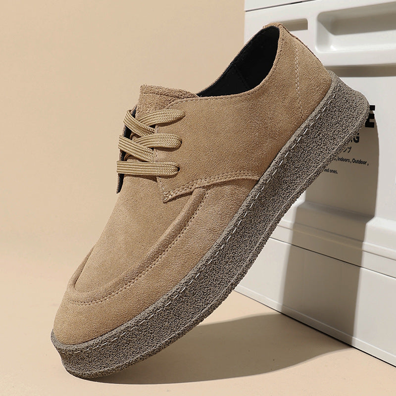 Men's Retro Suede Thick Bottom Board Sneakers