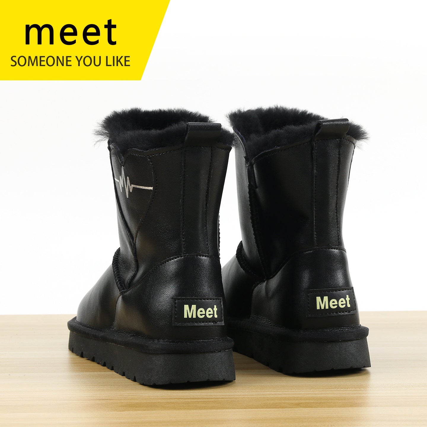 Women's Thickened Real Winter Fur Integrated Cotton Snow Boots