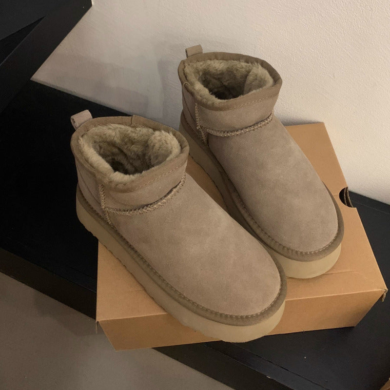 Women's Tube Height Increasing Warm With Veet Women's Snow Boots