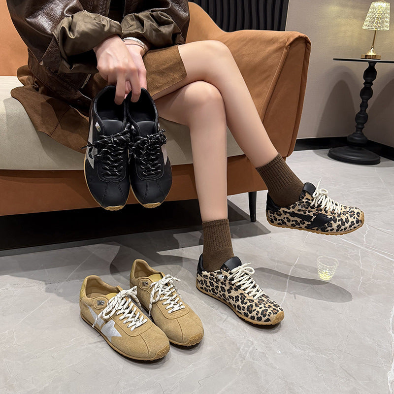 Women's Print Star Little Dirty Thin Bottom Sneakers